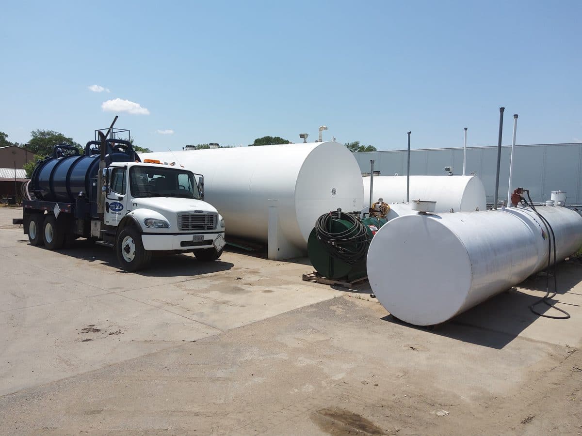 MN Blue above ground tanks for fuel recycling