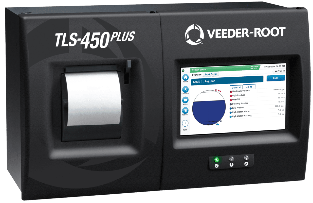 customer interface of a veeder-root TLS-450 plus