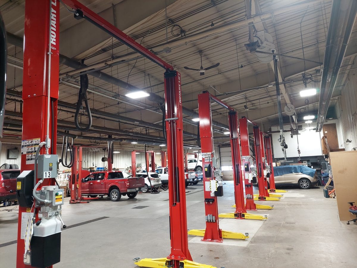 Entire shop of lifts installed by MN Petro